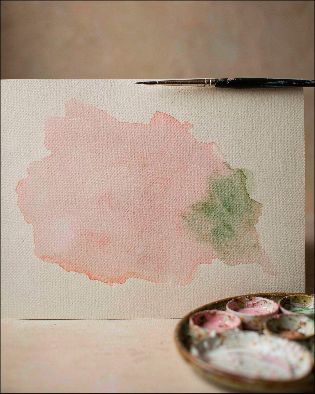 Watercolour washes on cotton paper
