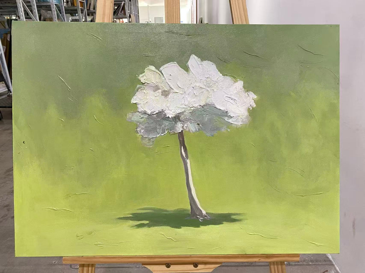 White Tree on Green