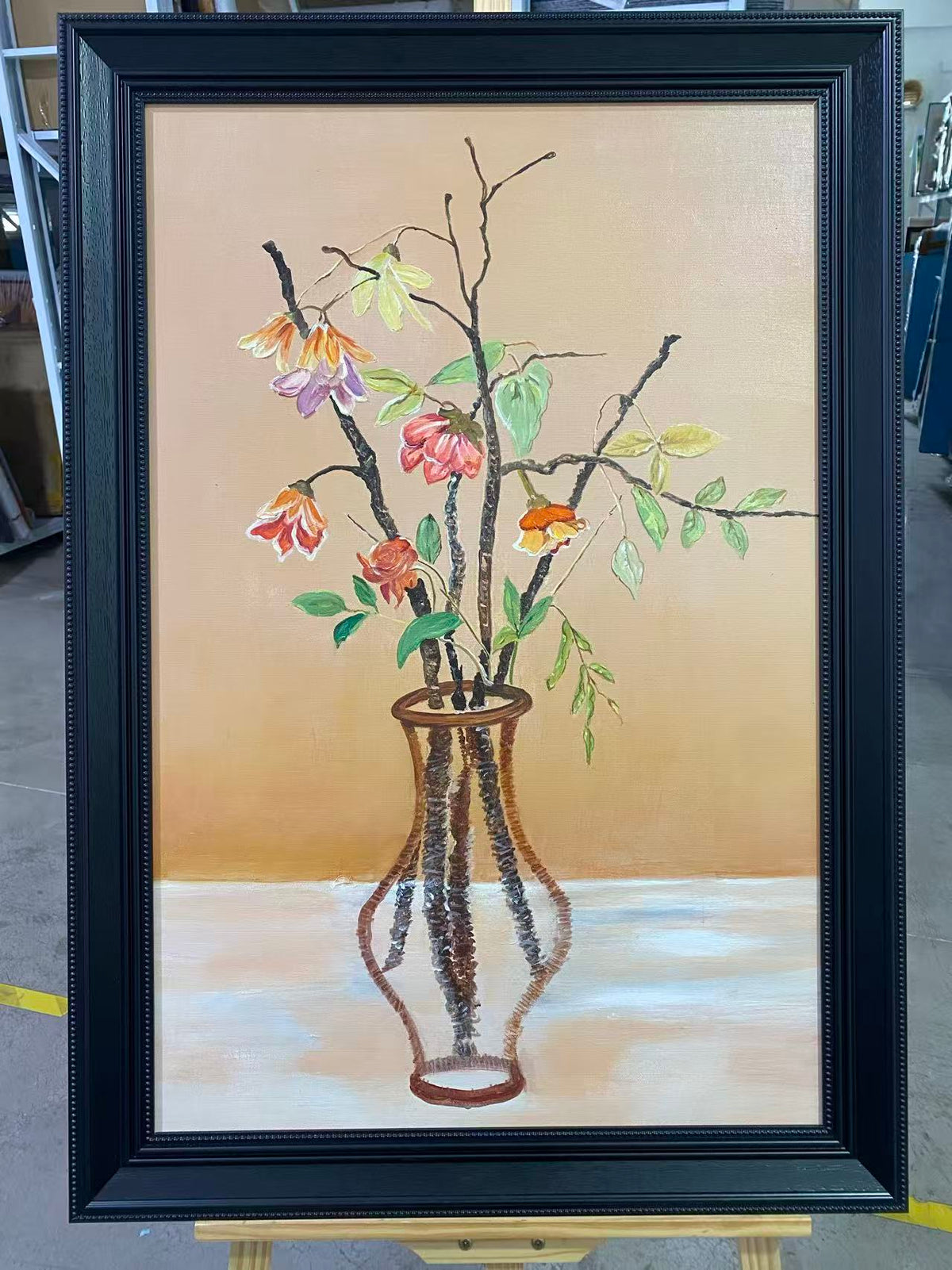 Autumn Stems in a Glass Vase