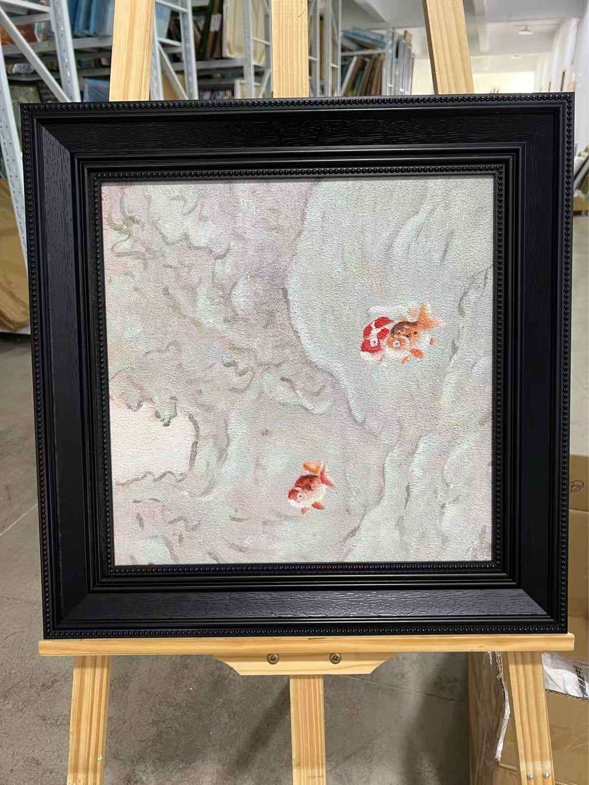 Goldfish over Grey Waves
