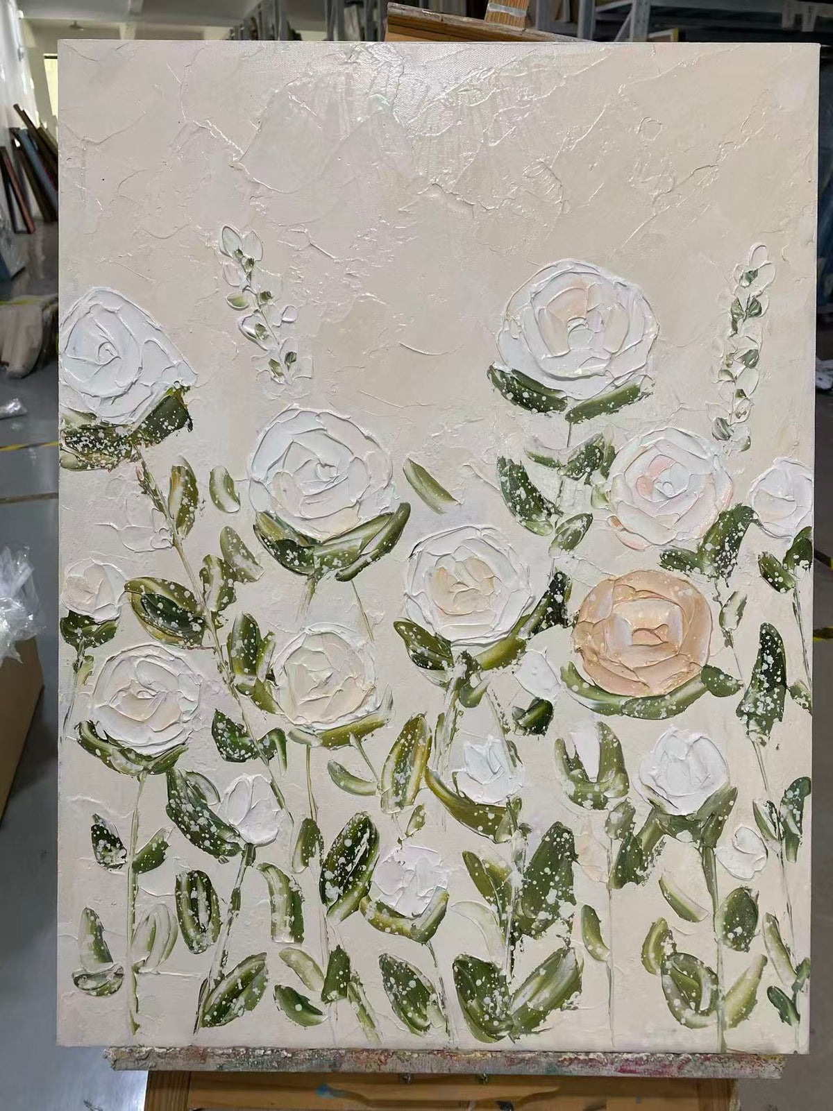 White Roses in Relief