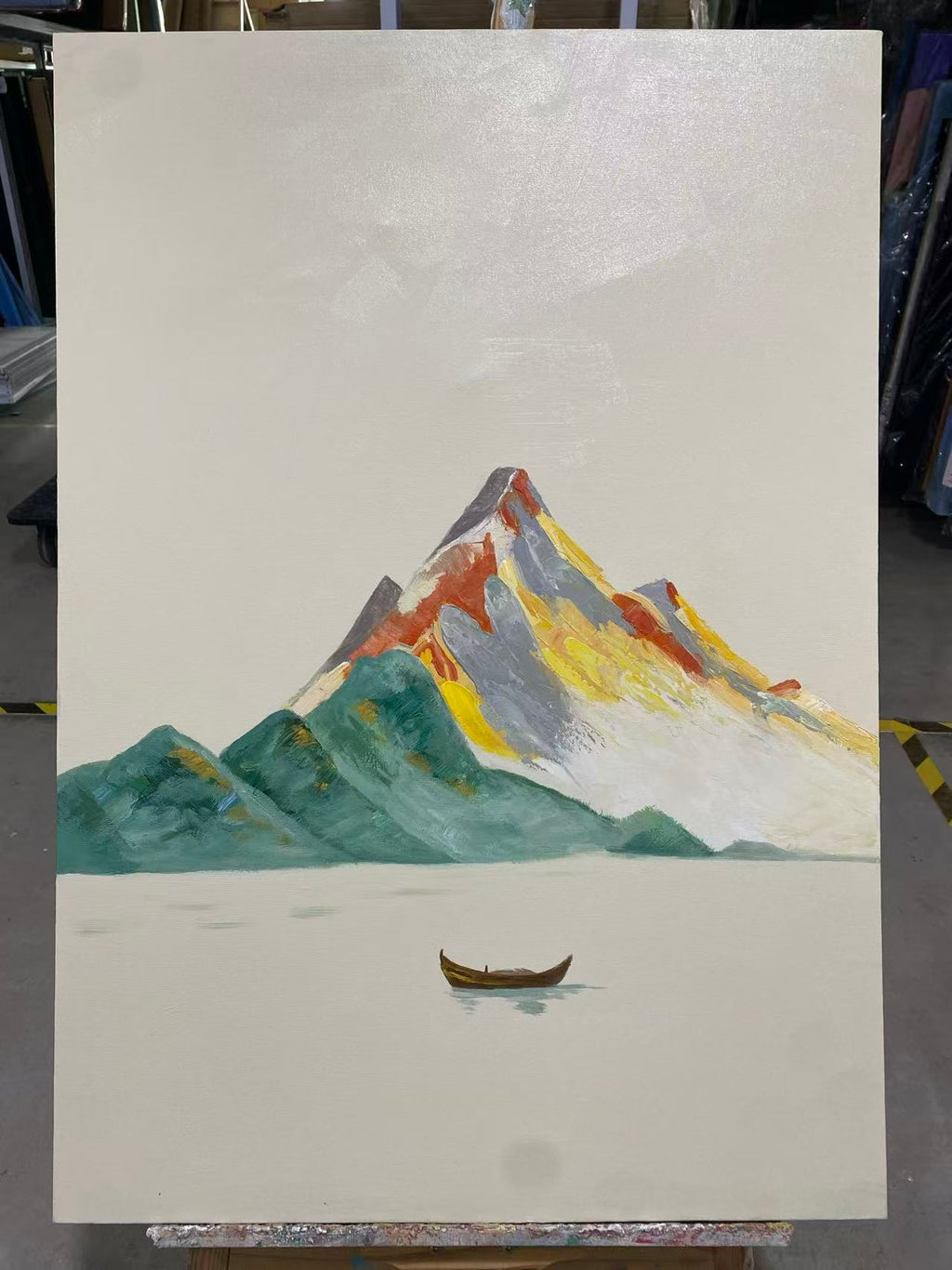 Boat below the Painted Peak
