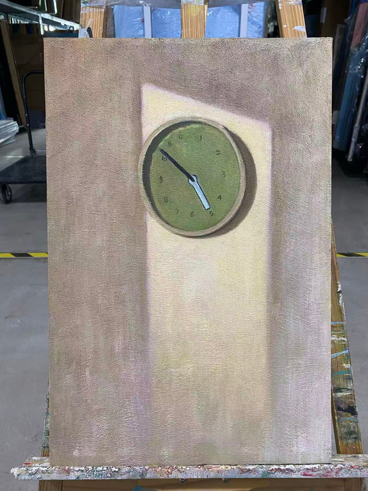 Green Clock in a Sunbeam