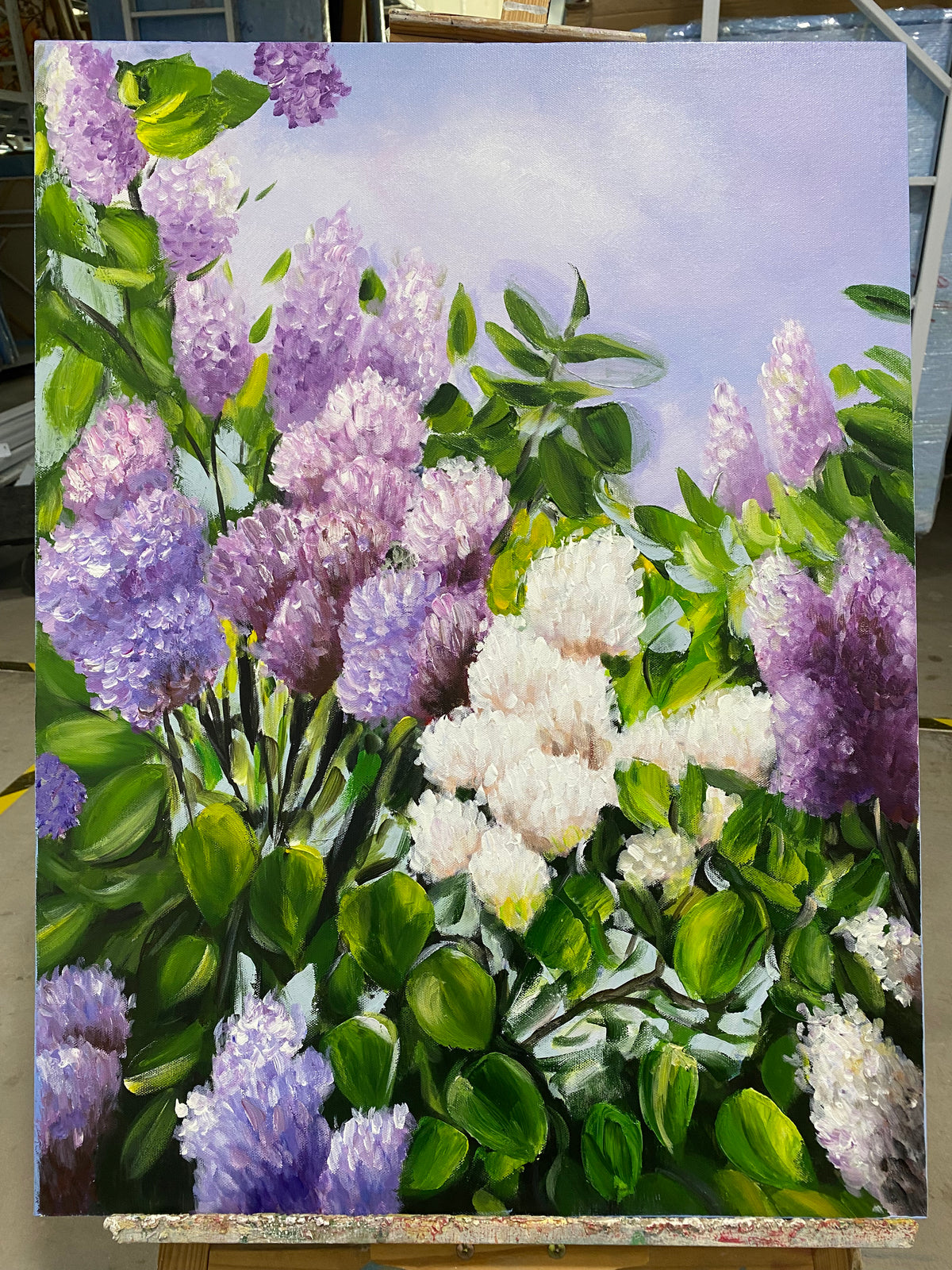 Lilacs under a Soft Sky