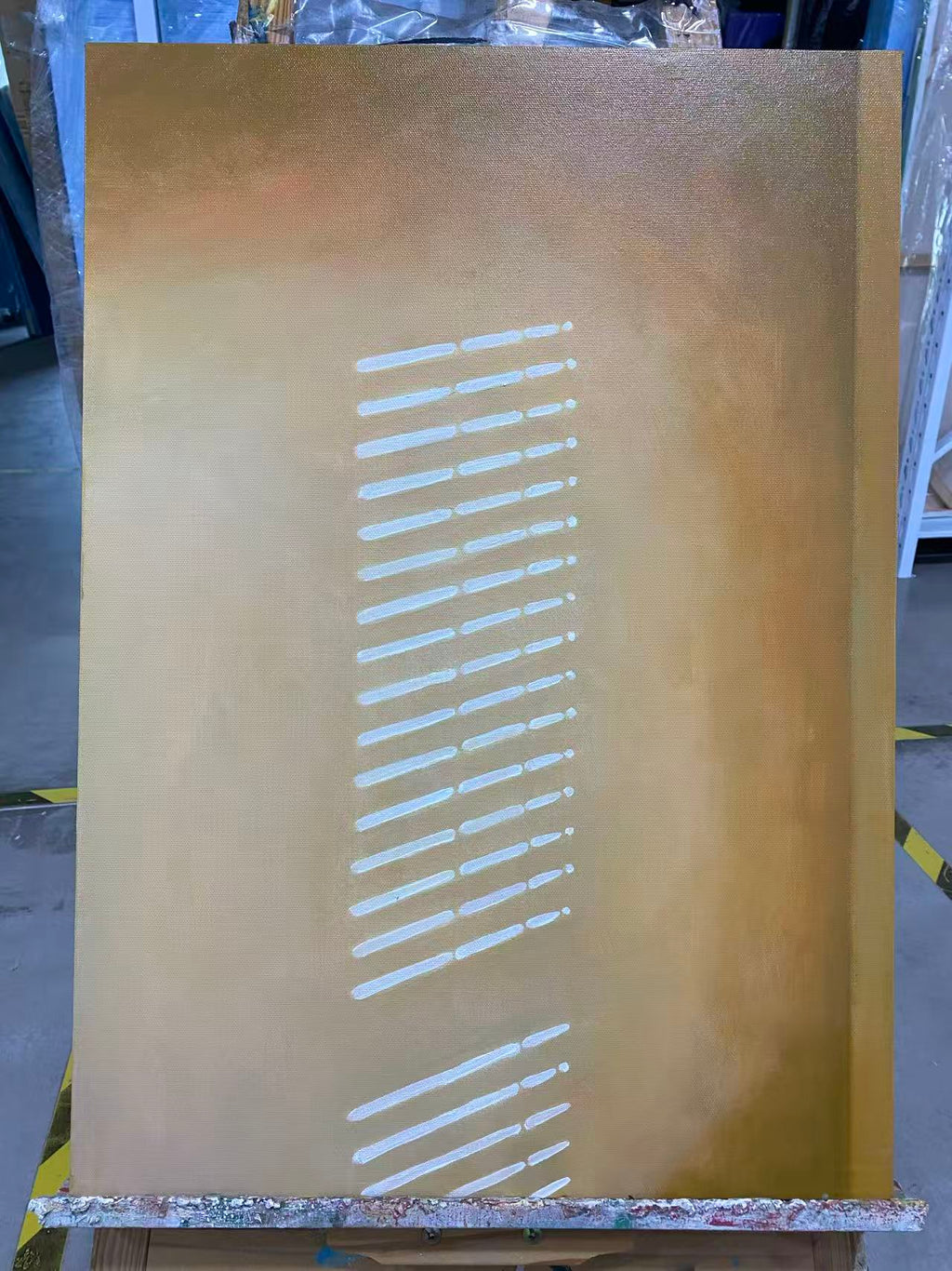 Slatted Light on Beige