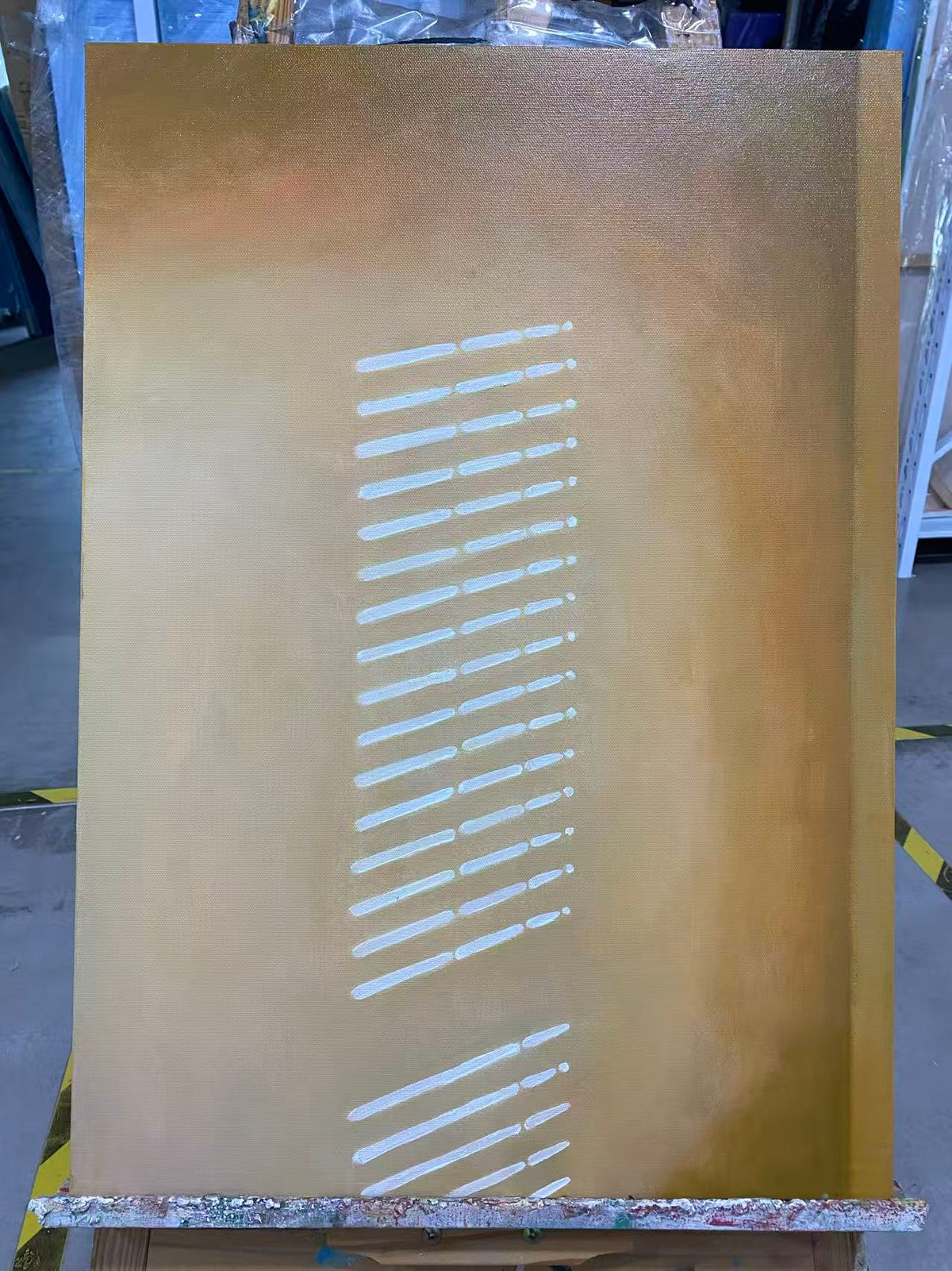 Slatted Light on Beige