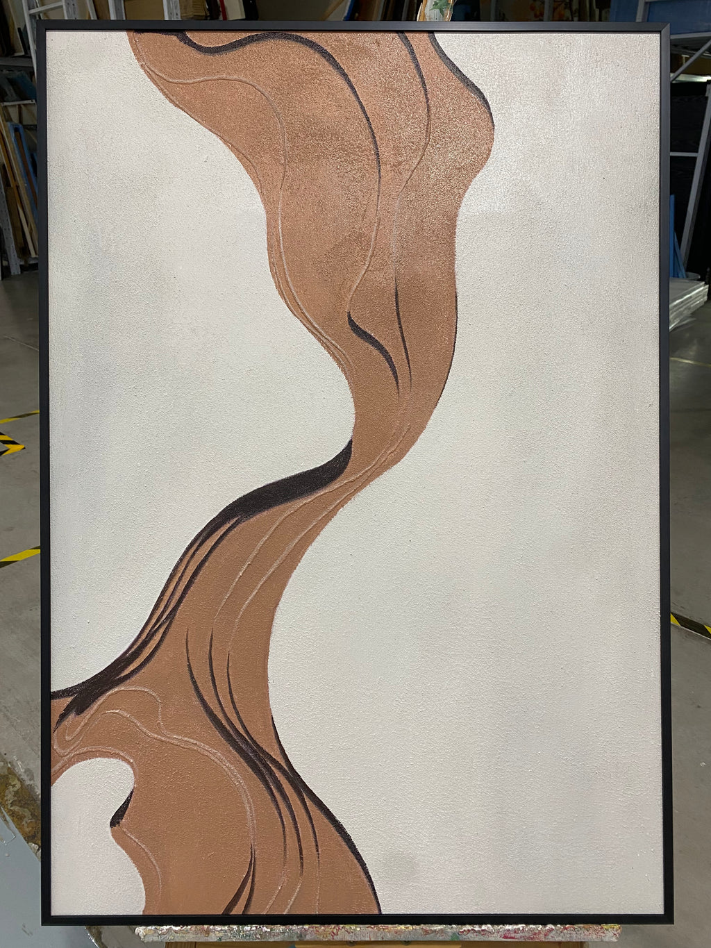 Brown Ribbon on White