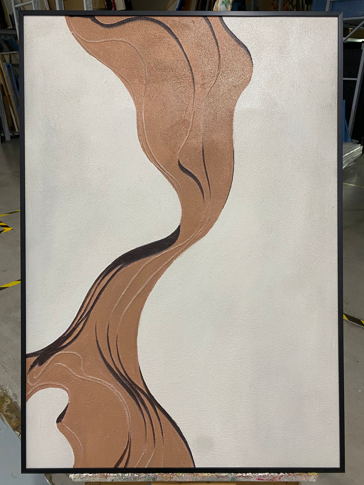 Brown Ribbon on White