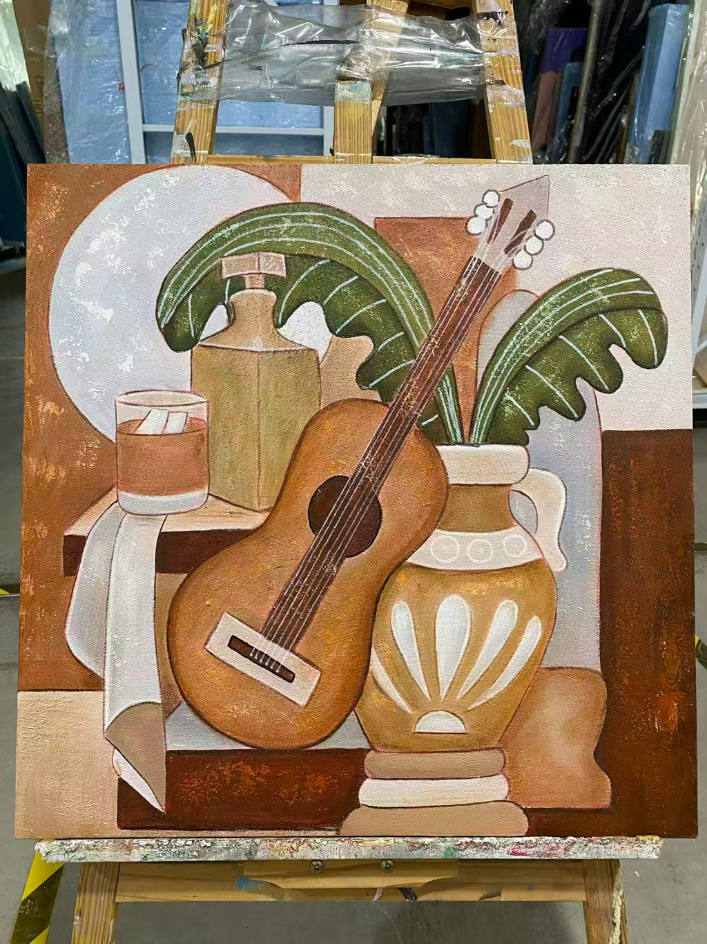 Guitar and Vases