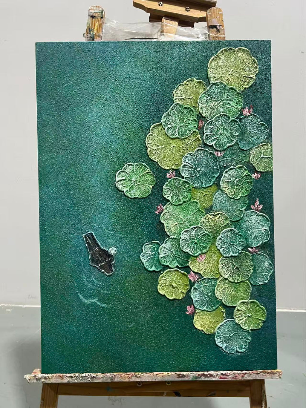 Koi under Lily Pads