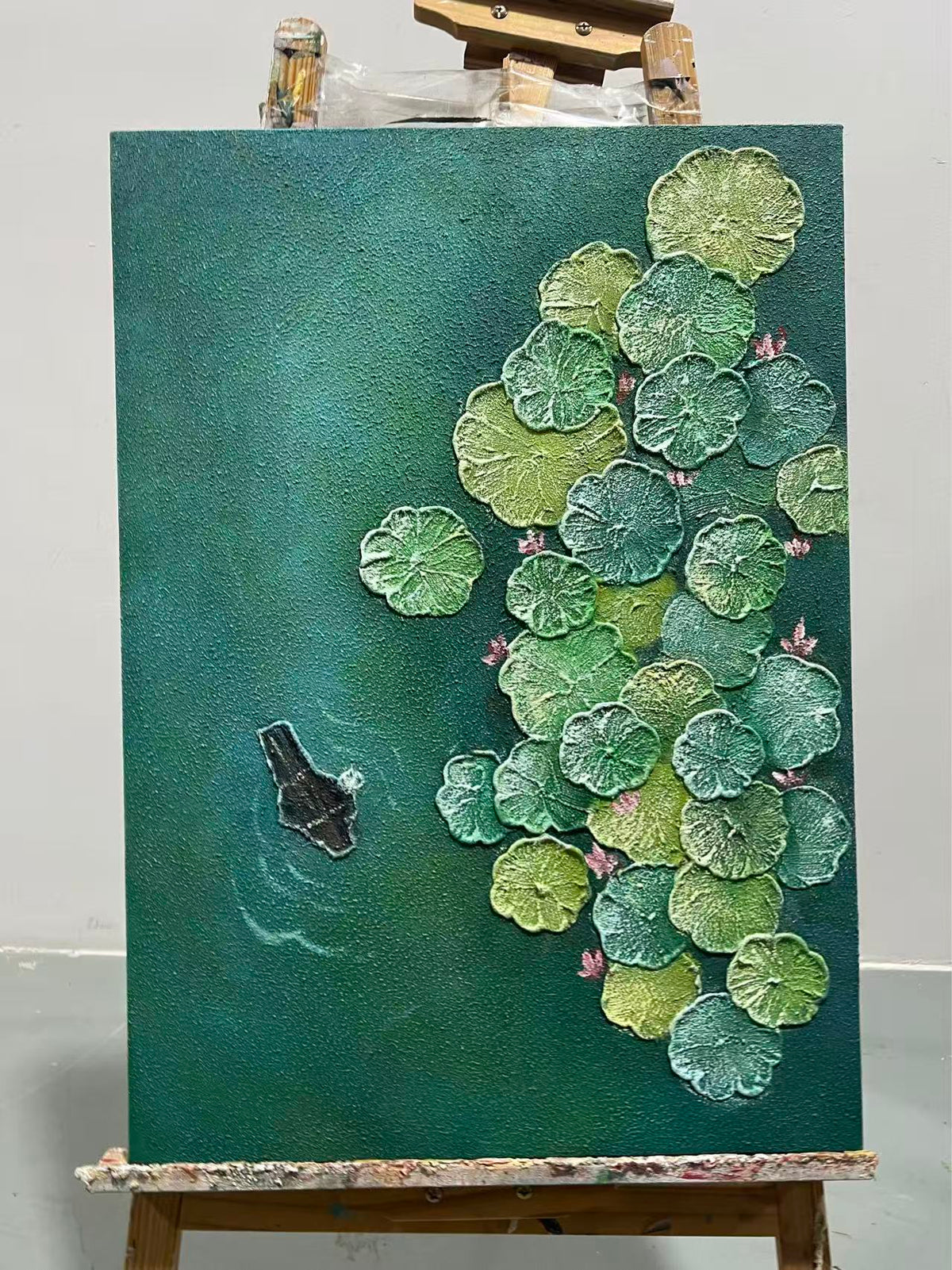 Koi under Lily Pads
