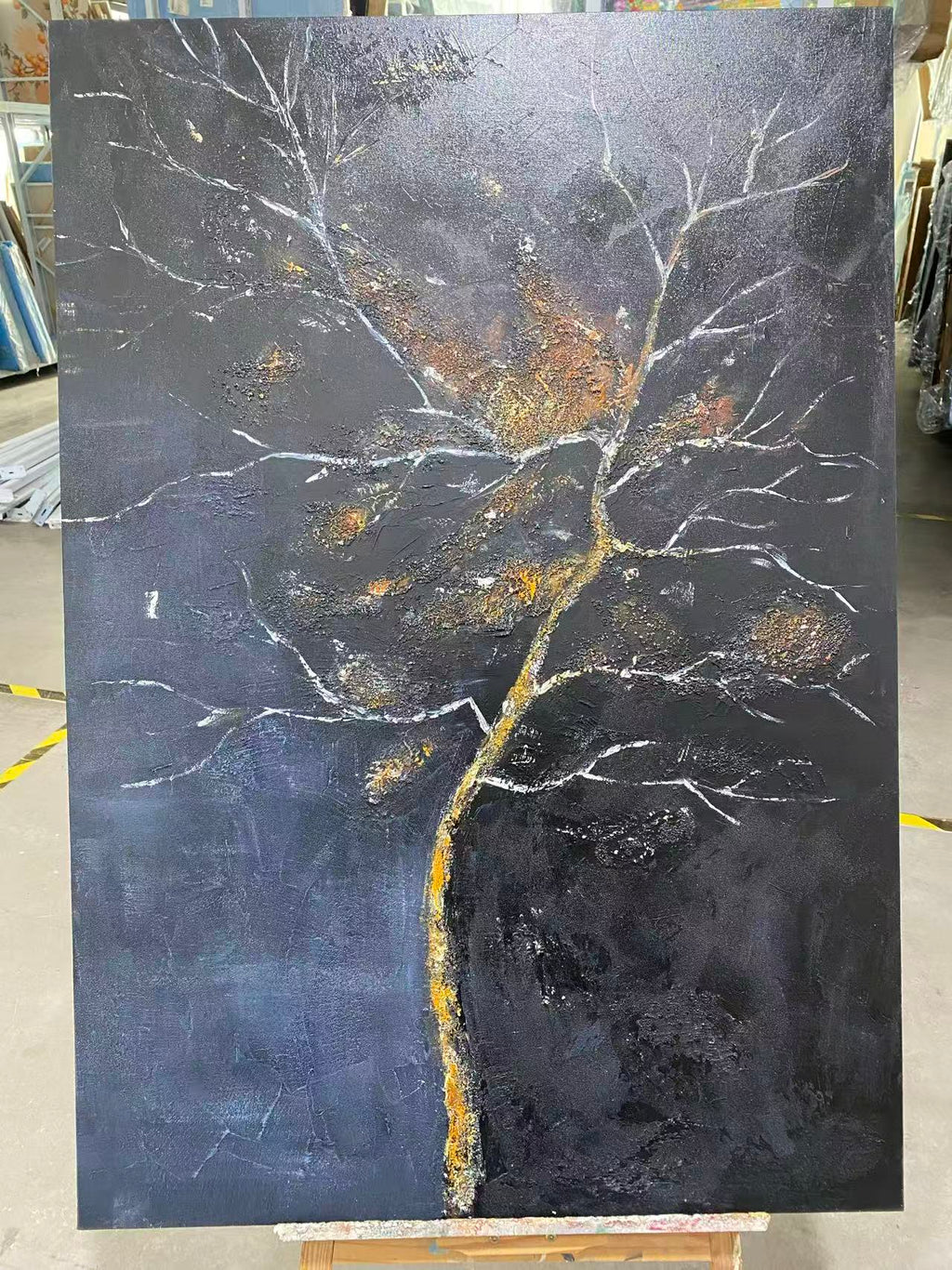 Gold Tree on Black
