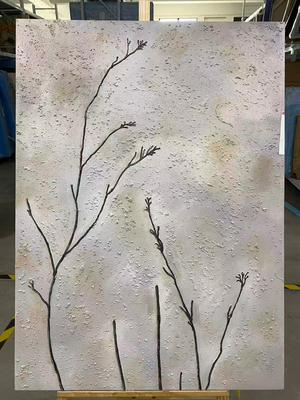 Bare Stems on Stone Grey