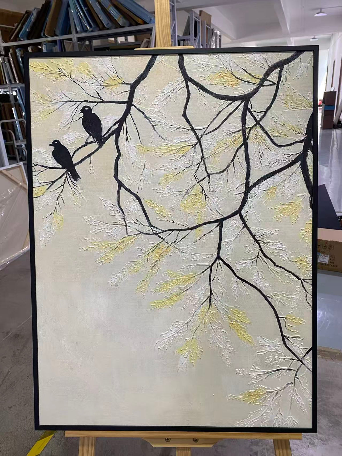 Two Birds on a White Tree