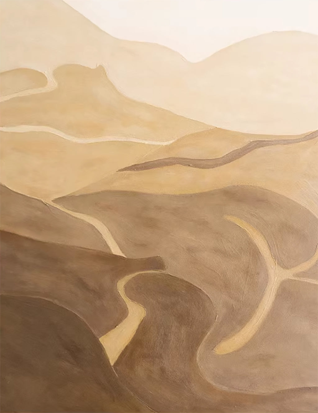 Flowing bands of sand, taupe and brown like dunes