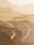 Flowing bands of sand, taupe and brown like dunes