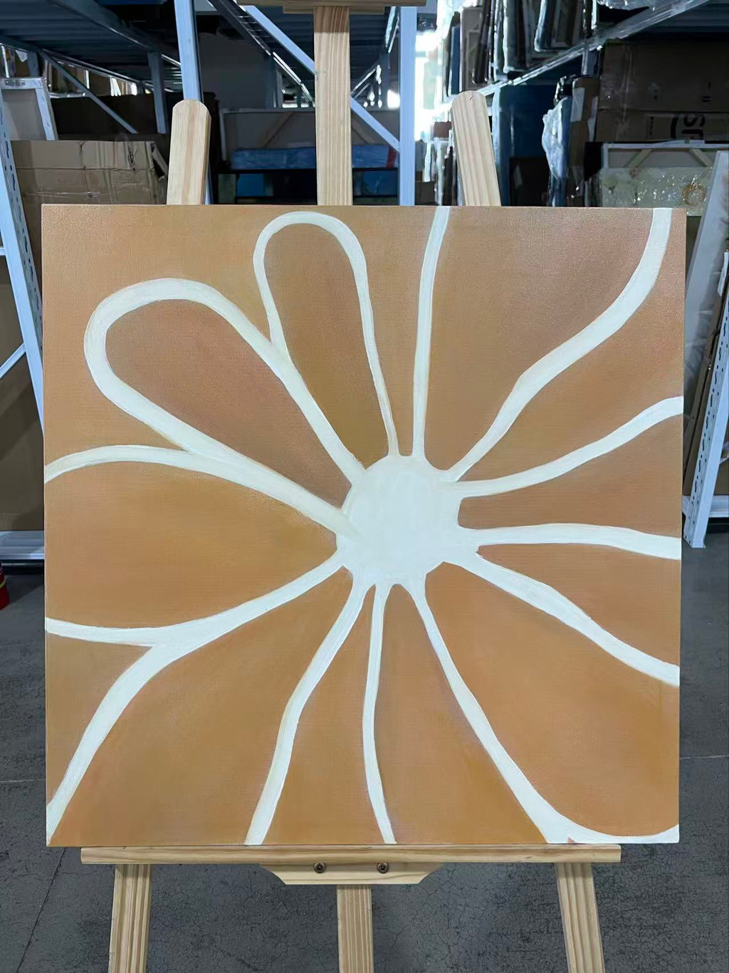 Cream Flower on Rust