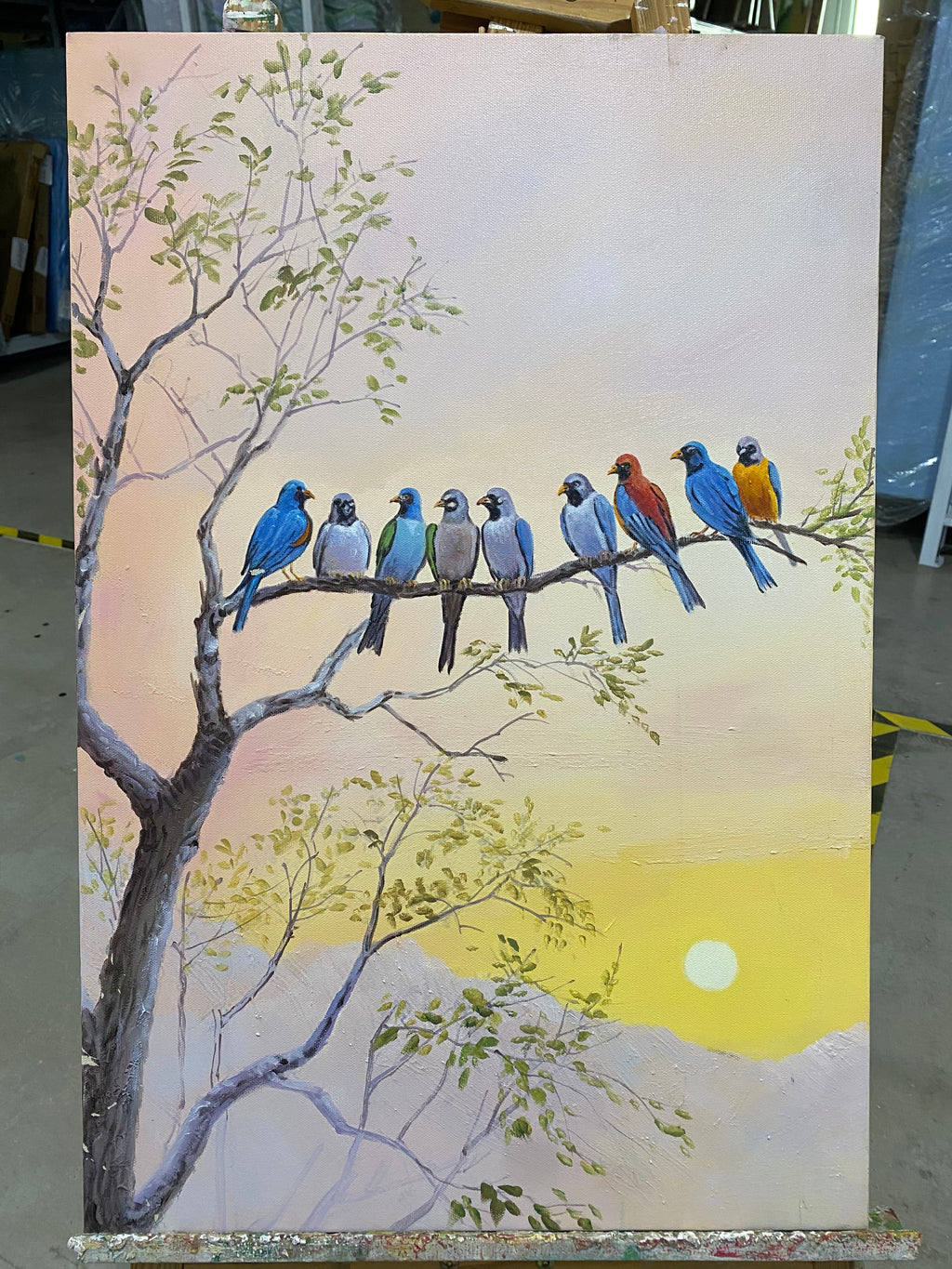 Birds on a Sunset Branch