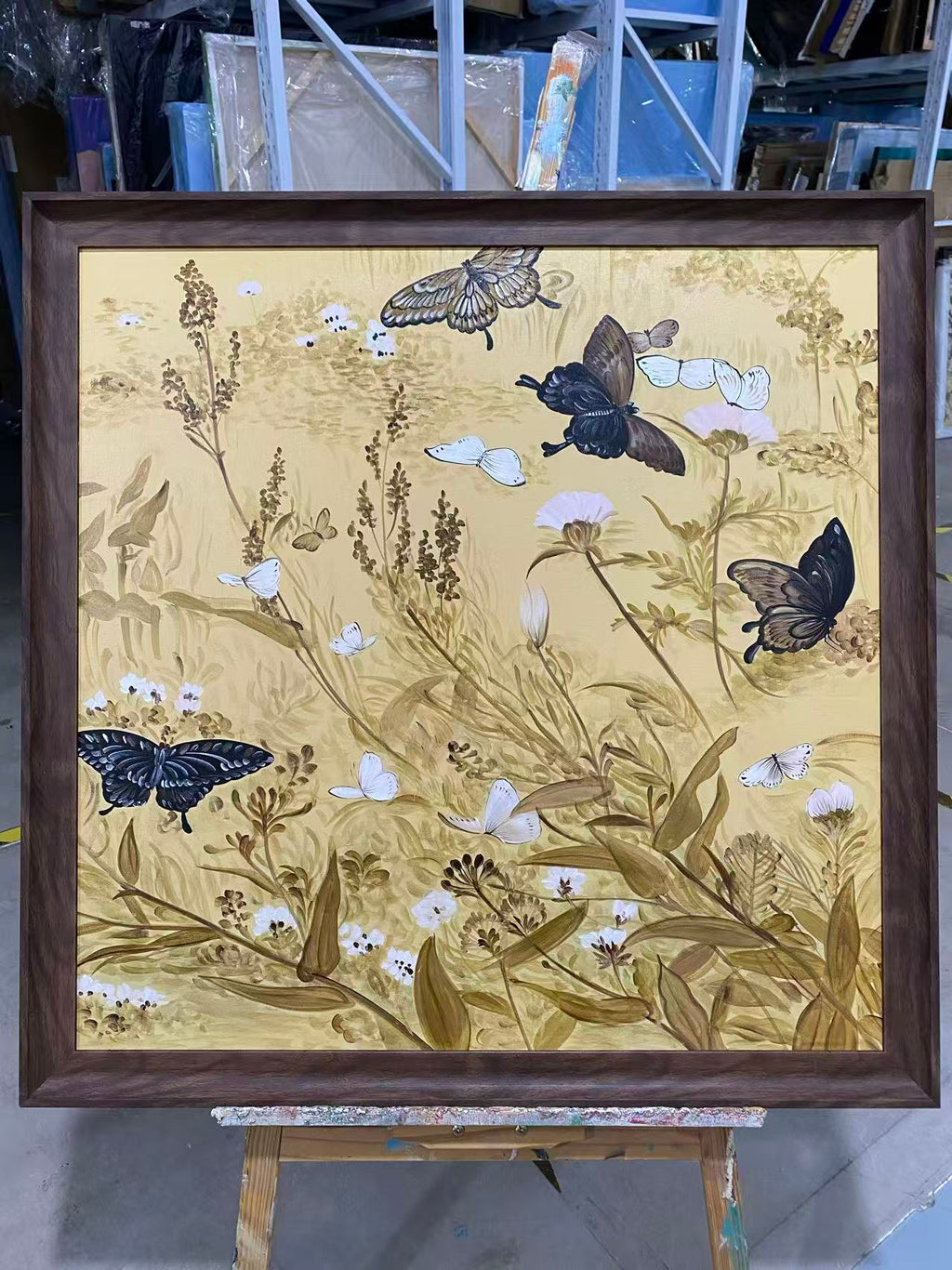 Butterflies over Autumn Grasses