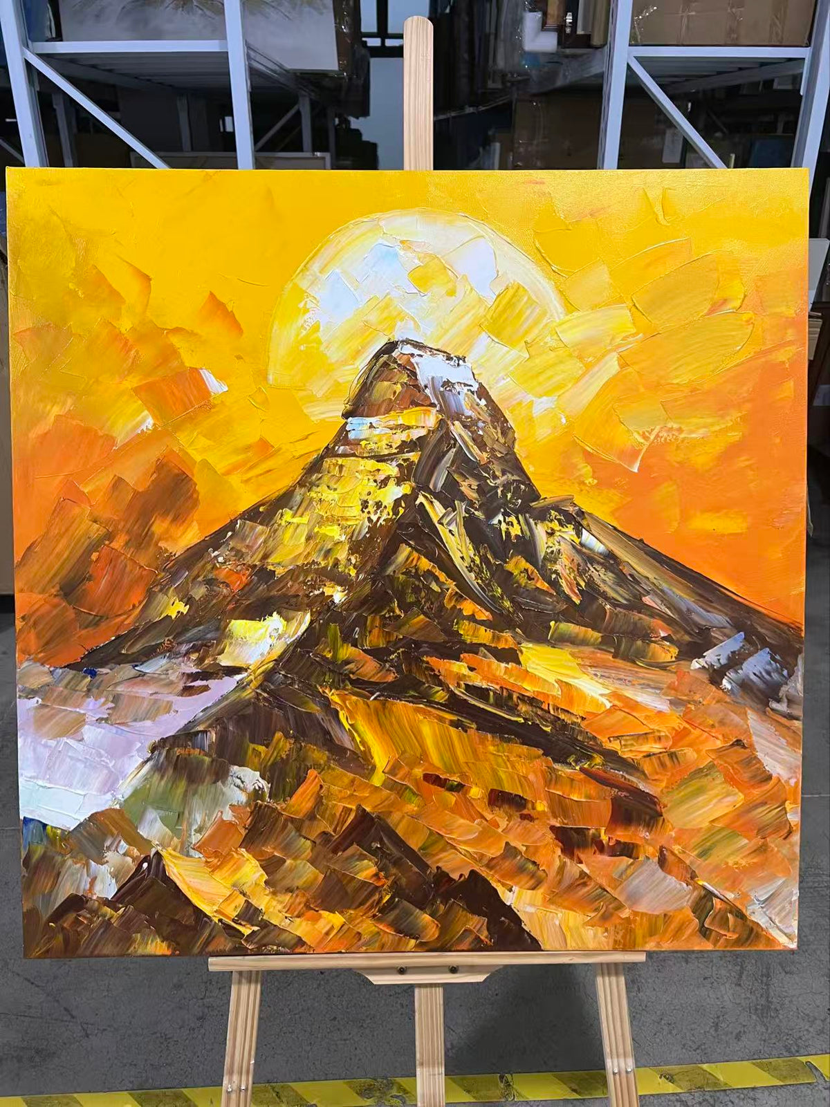 Peak against a Golden Sun