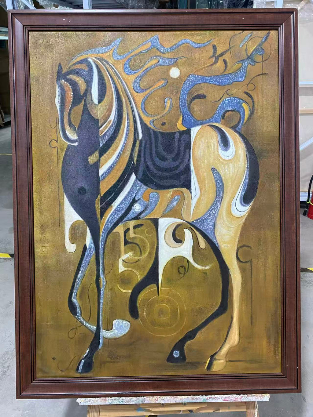 Patterned Horse in Bronze