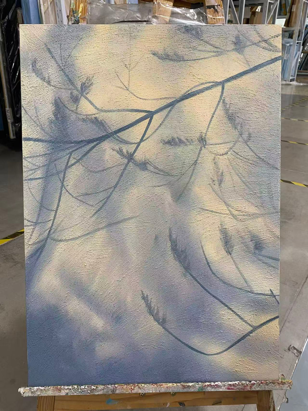 Branch Shadows on Blue