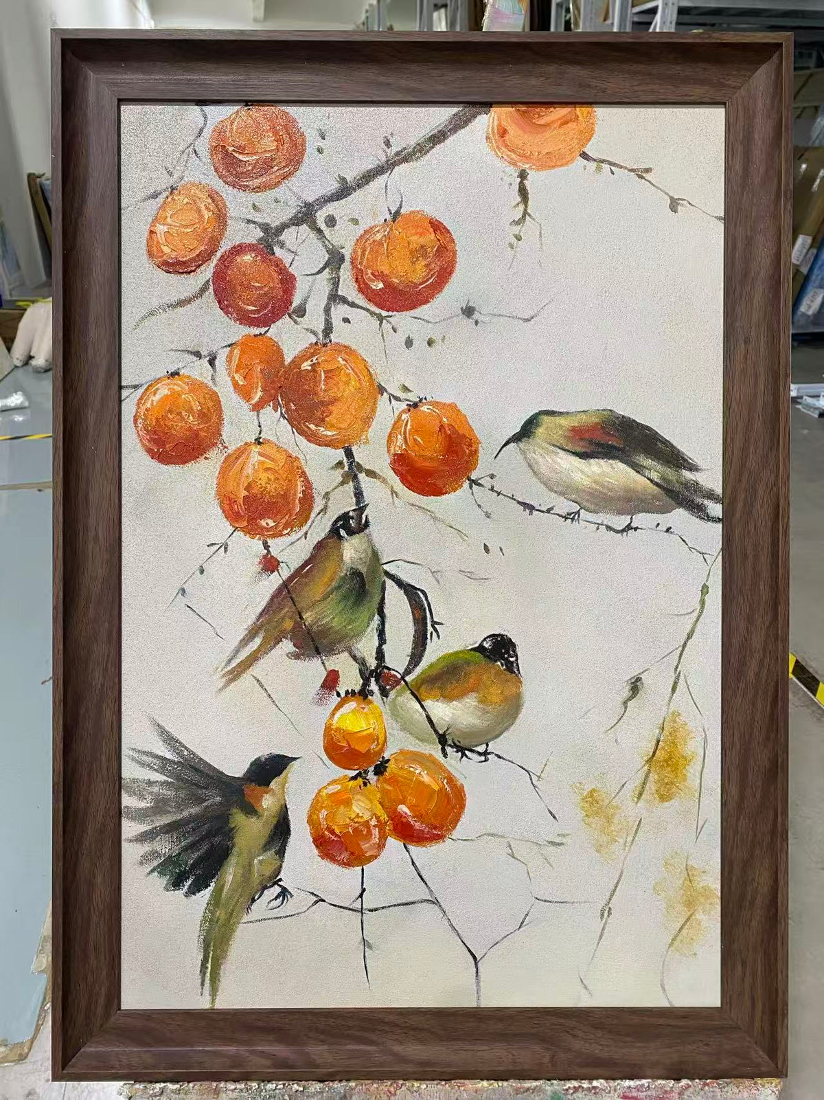 Birds and Persimmons