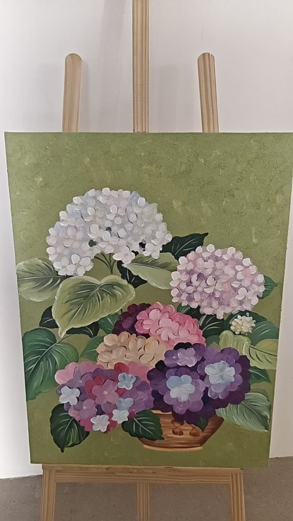 Hydrangeas in a Basket