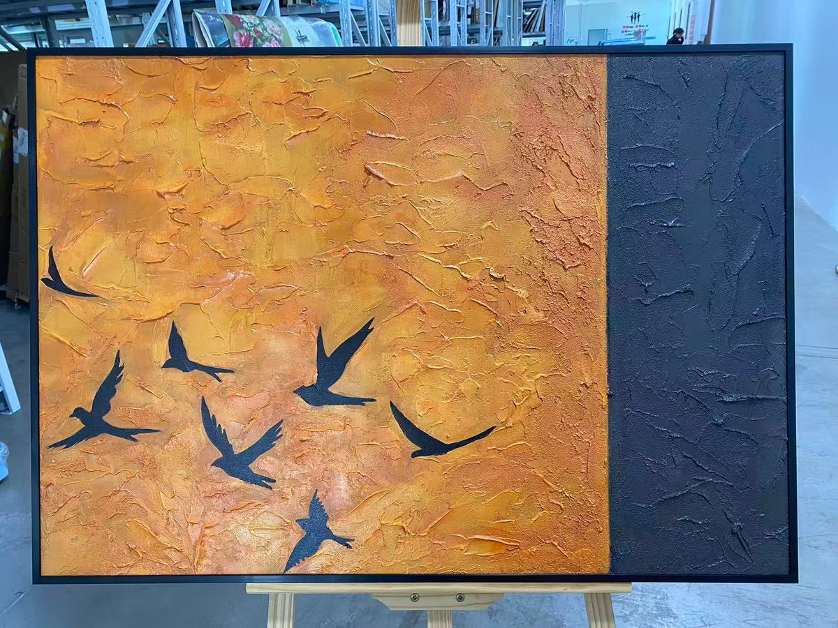 Swallows on Ochre