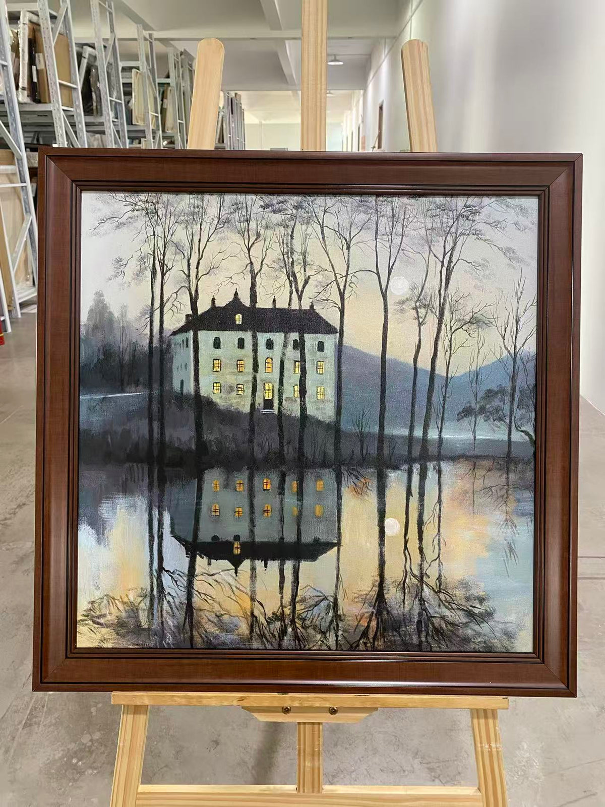 Lake House at Dusk