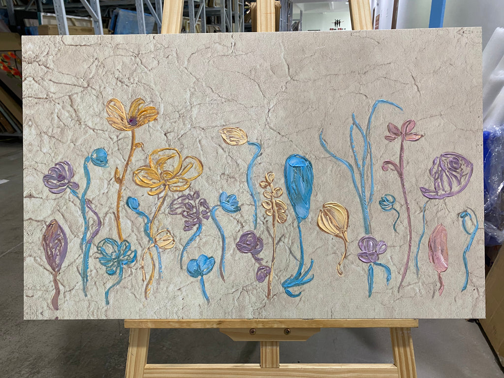 Outline Flowers on Cream