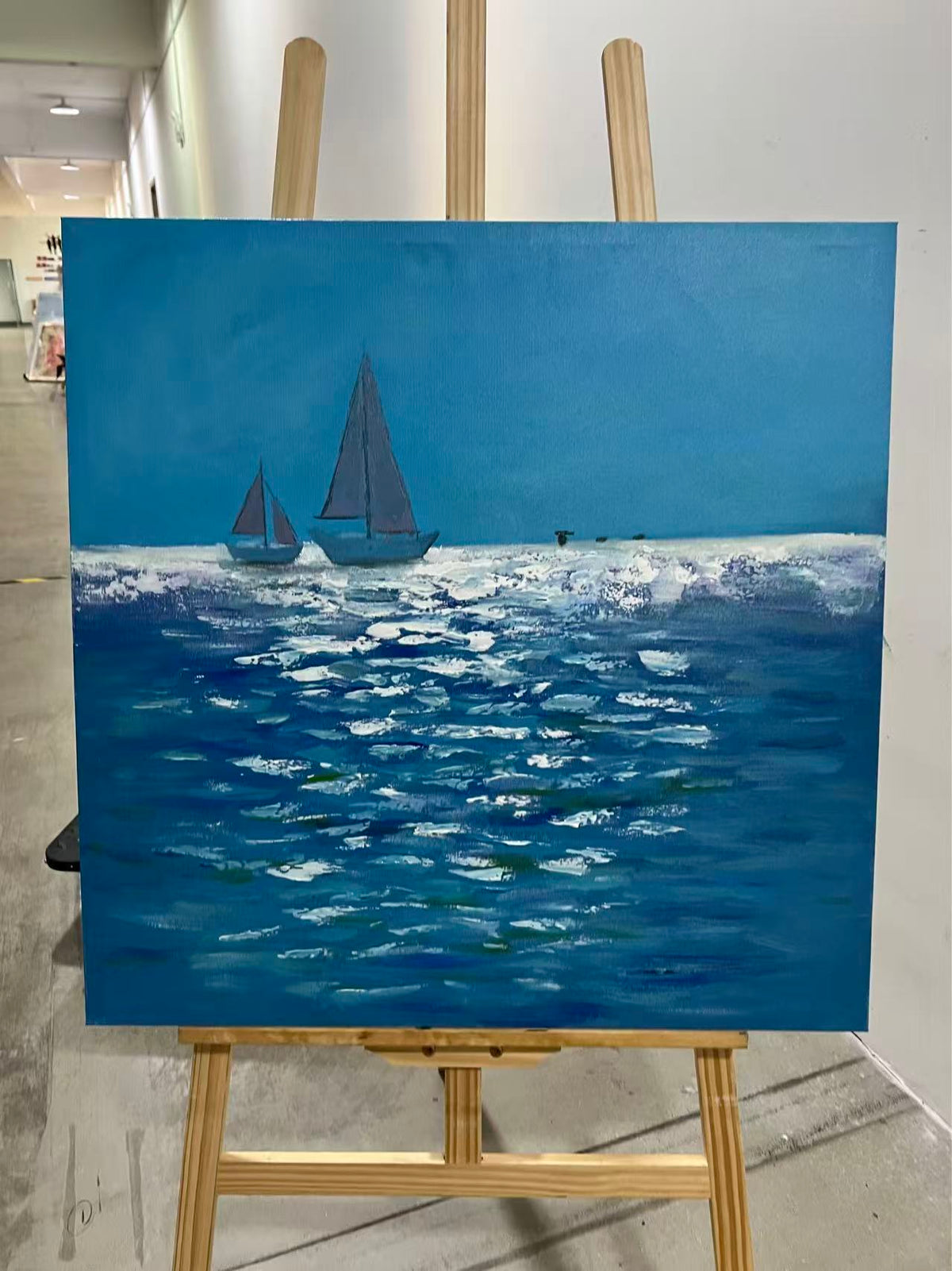 Two Sails on Glittering Sea