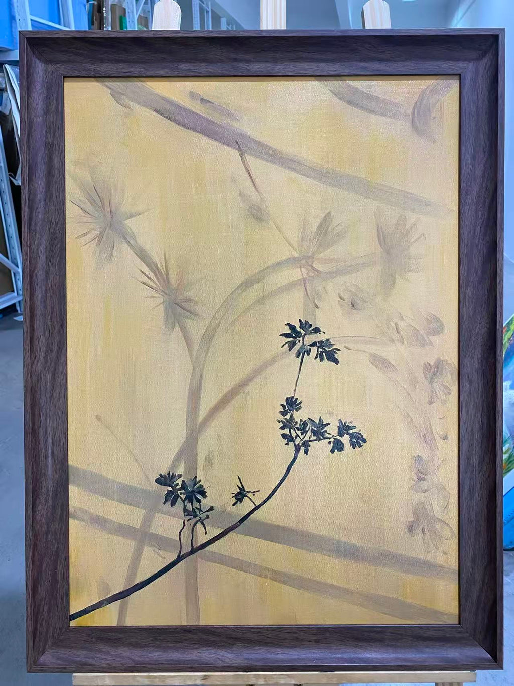 Ink Sprig on Gold