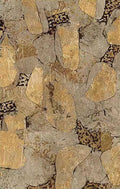 Mosaic-like stones of gold leaf on silver-grey