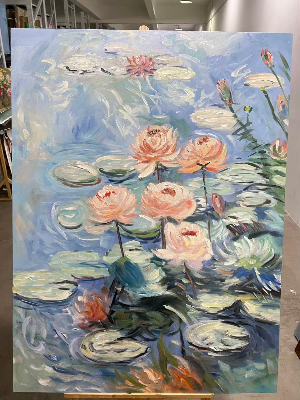 Water Lilies in Blue