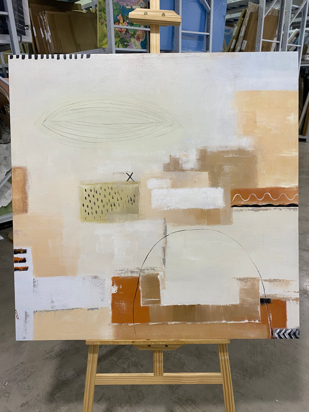 Ochre Collage Marks