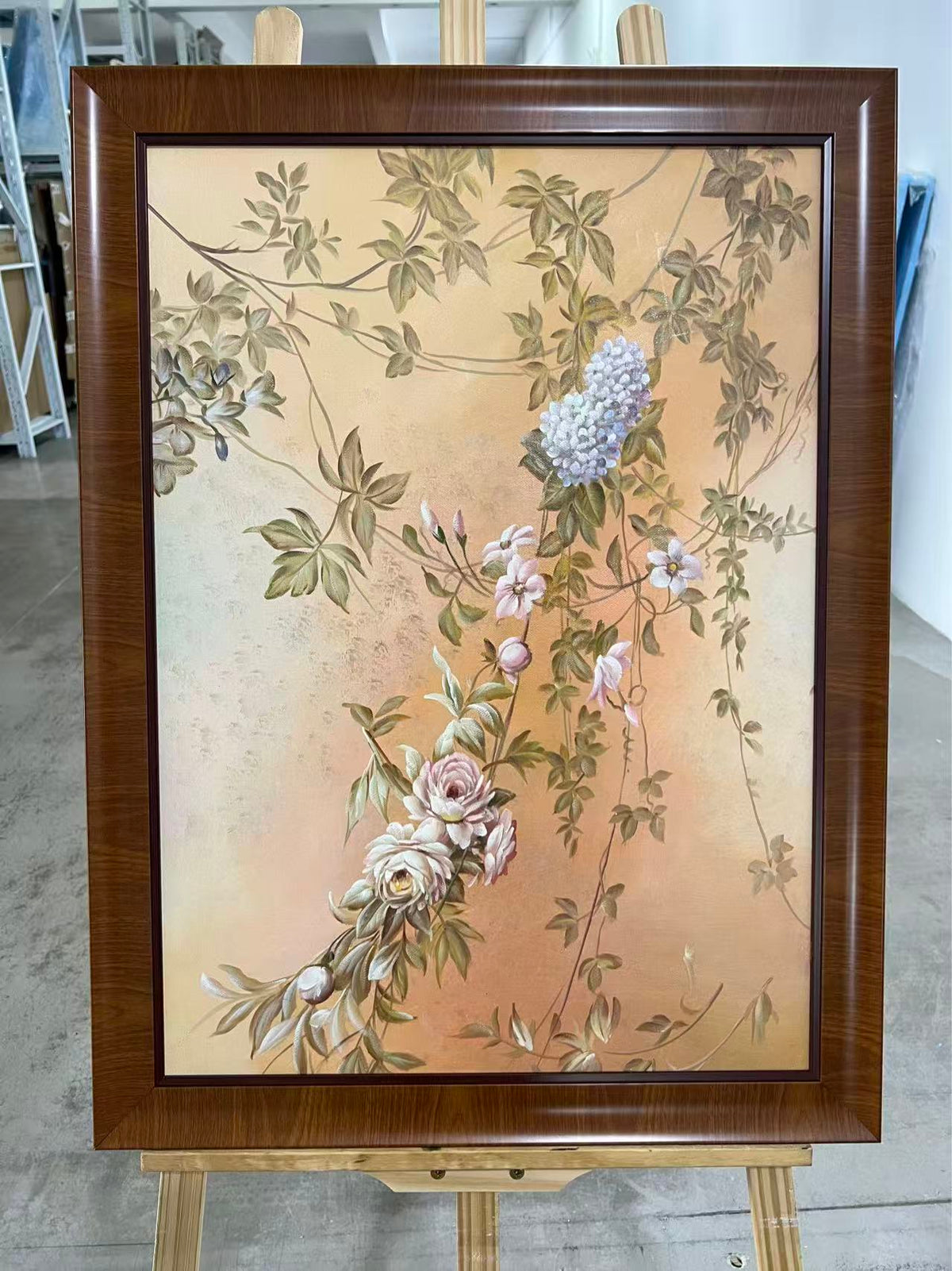 Wisteria on Bronze Silk