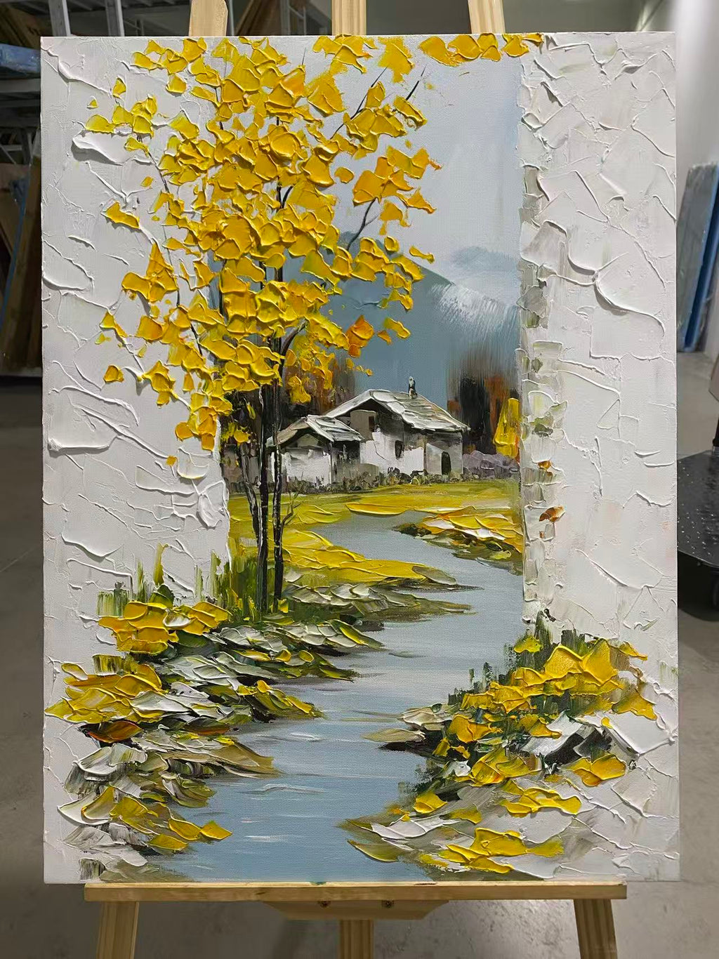 Golden Tree by the Stream
