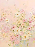 Pale pink and cream blossoms sculpted over blush