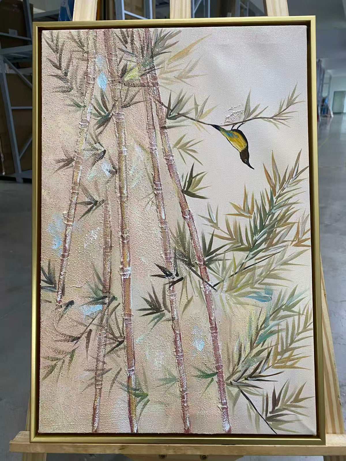 Bird in Bamboo Grove