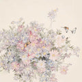 A pale bouquet of daisies and lavender with butterflies