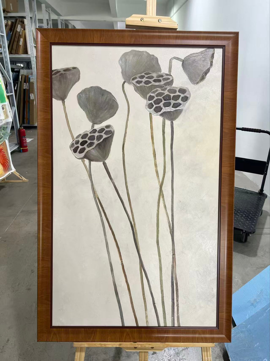 Lotus Pods on Linen