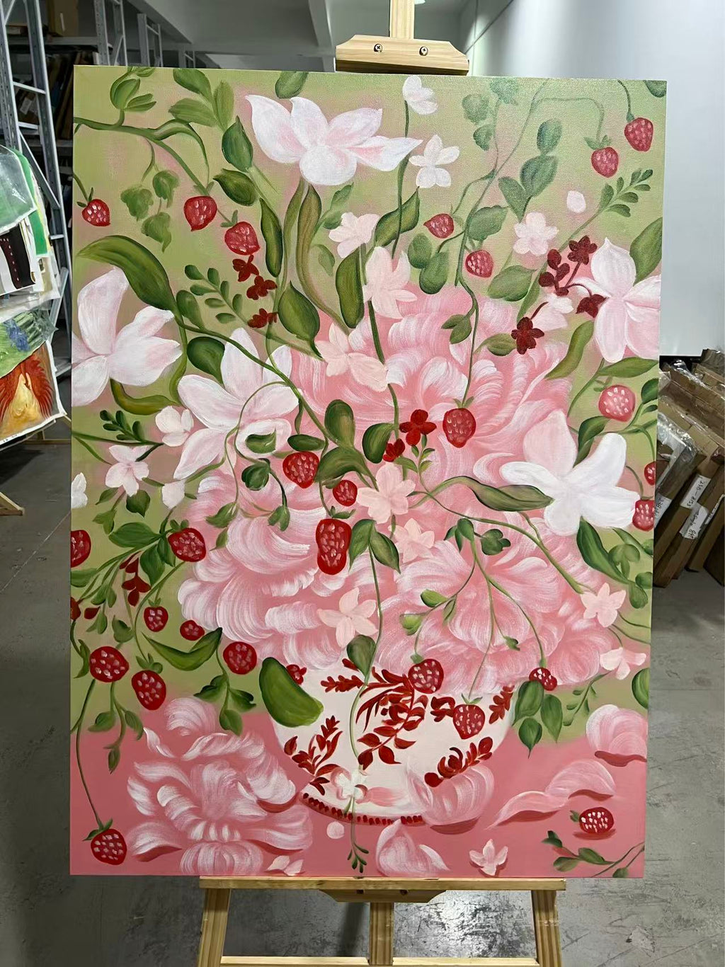 Strawberries and Blossoms