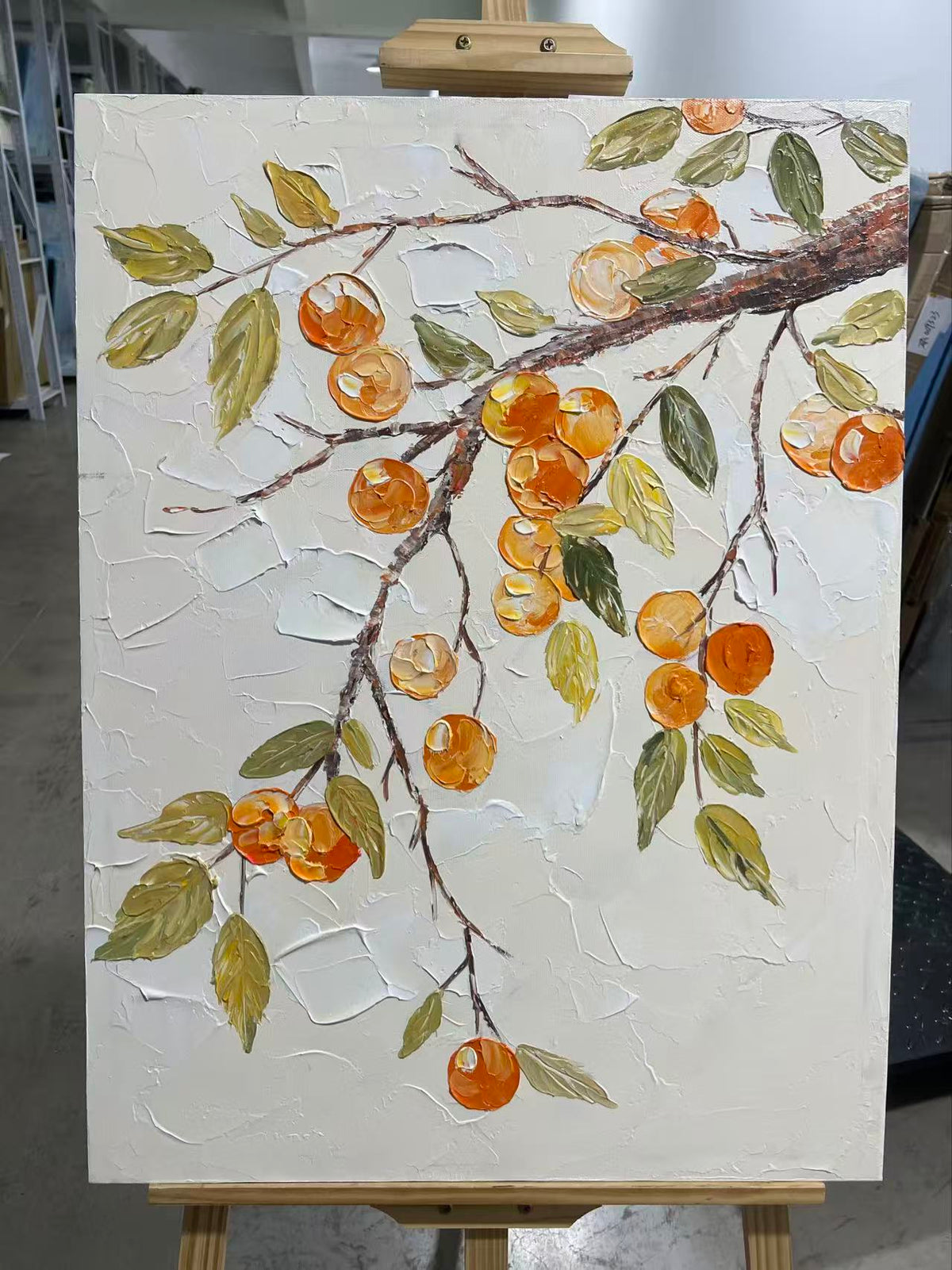 Persimmon Twigs on Blush