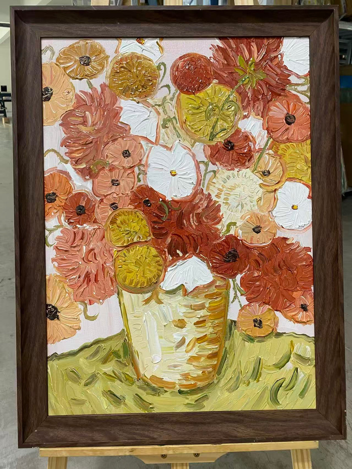 Rust Dahlias in a Vase