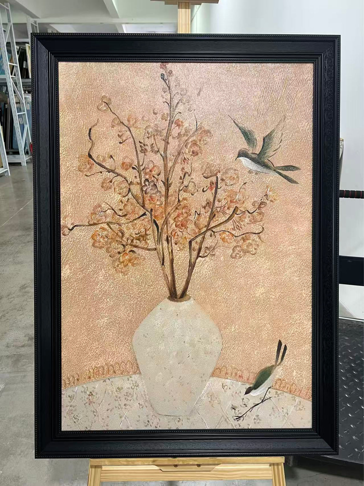 Hummingbirds and Blossom Vase