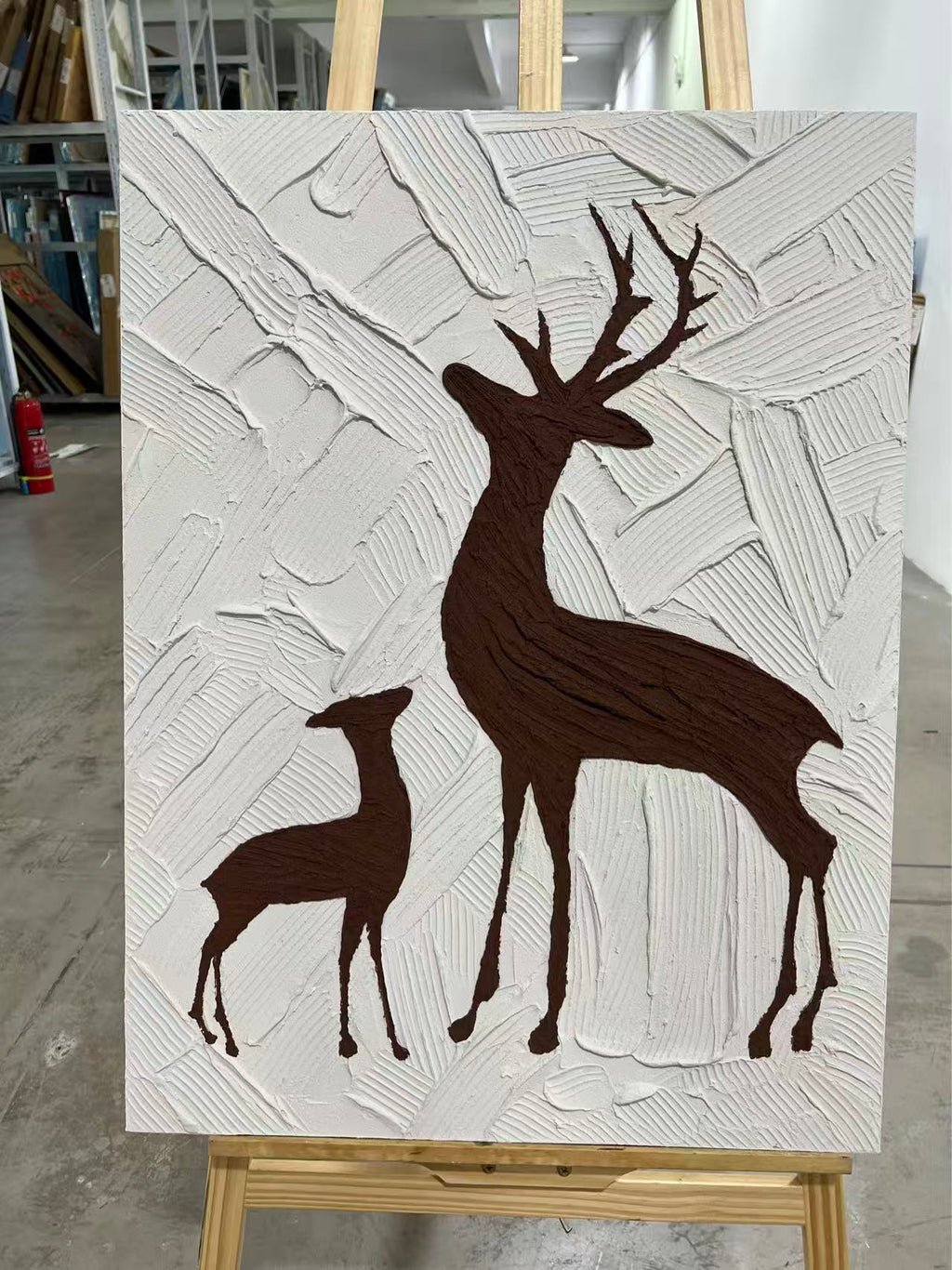 Deer and Fawn Silhouette