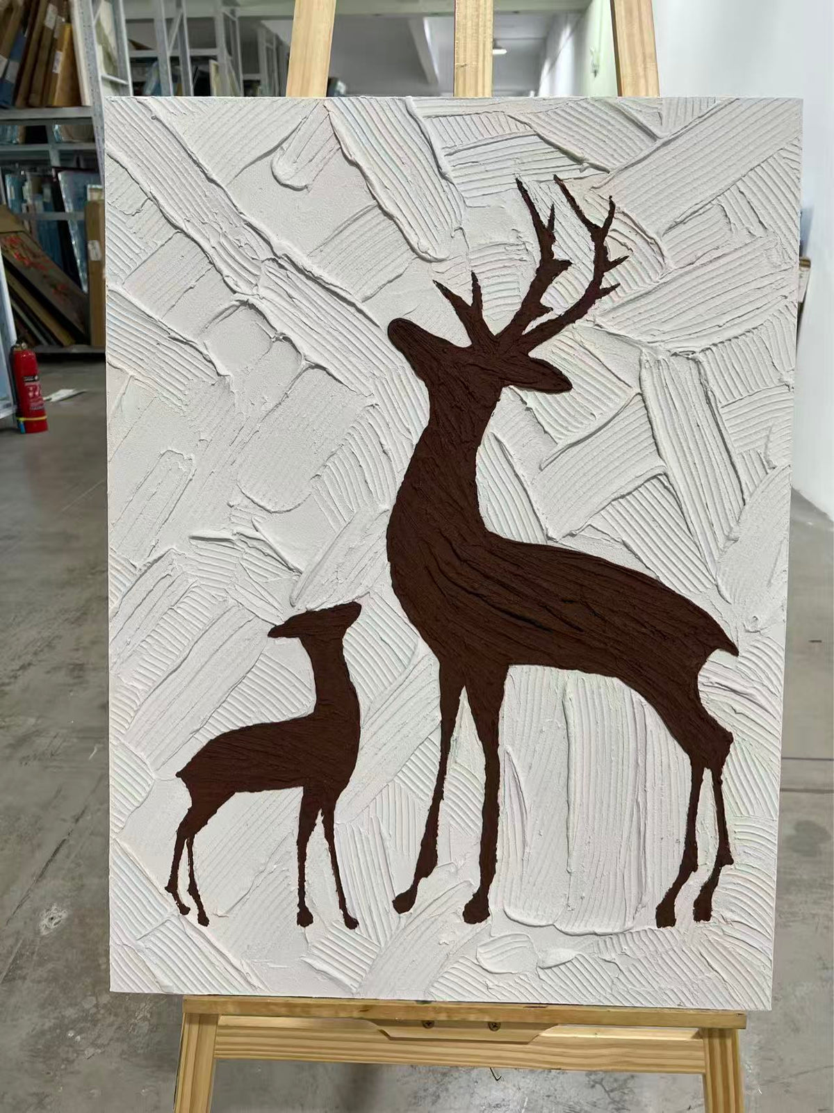 Deer and Fawn Silhouette