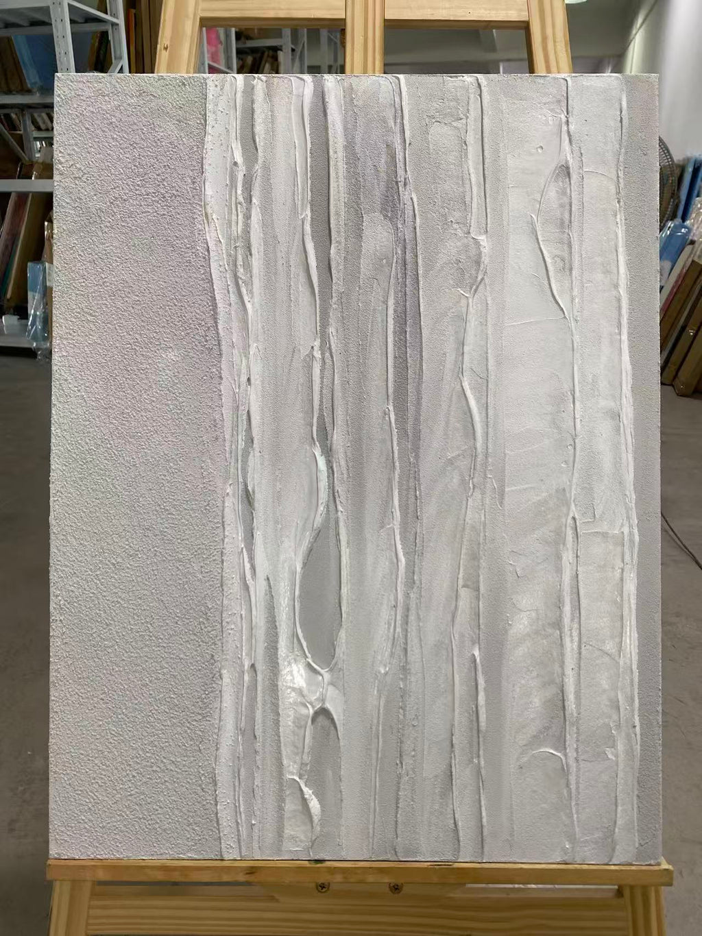 White Ribbed Relief