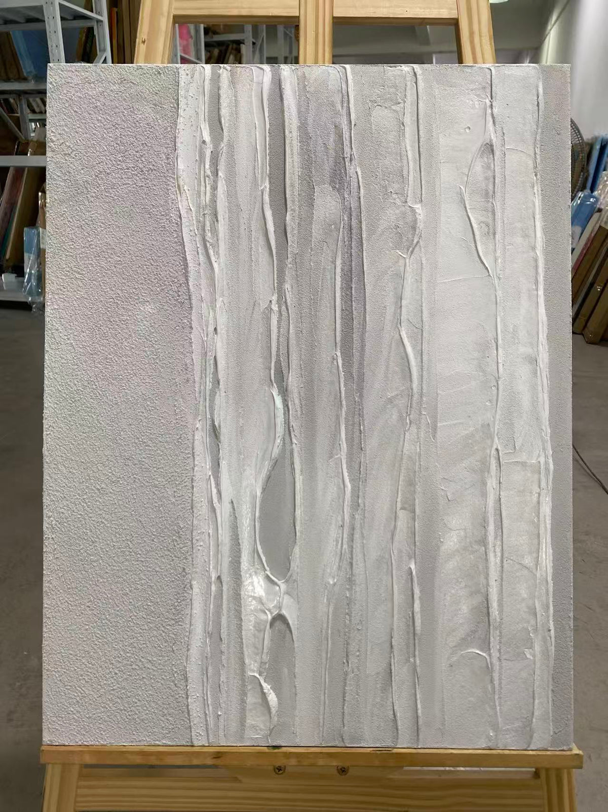 White Ribbed Relief
